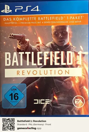 Battlefield 1: Revolution PlayStation 4, Germany box front
