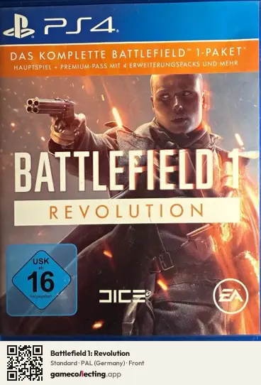 Battlefield 1: Revolution PlayStation 4, Germany box front