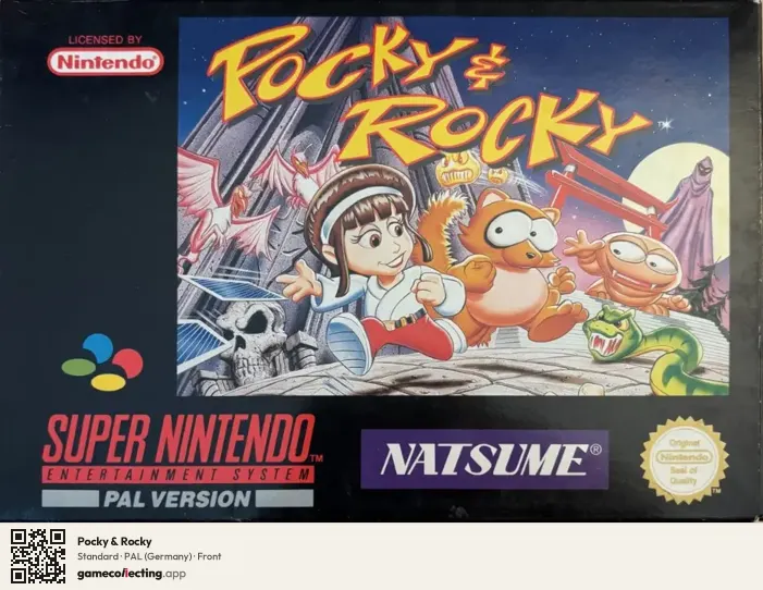 Pocky & Rocky Super Nintendo Entertainment System, Germany box front