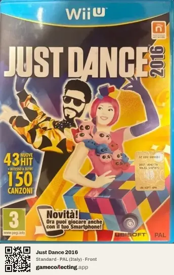 Just Dance 2016 Nintendo Wii U, Italy box front