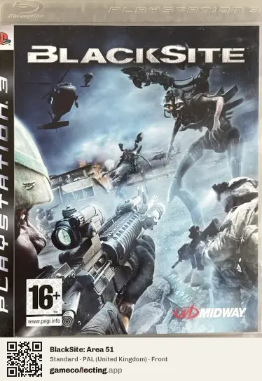 BlackSite: Area 51 PlayStation 3, United Kingdom box front