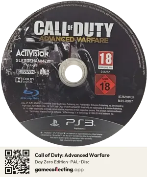 Call of Duty: Advanced Warfare PlayStation 3, PAL disc