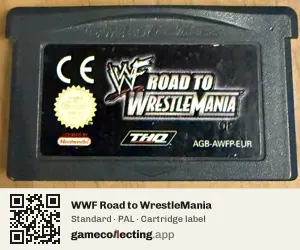 WWF Road to WrestleMania Game Boy Advance, PAL cartridge label