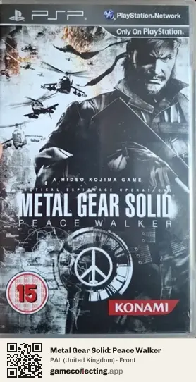 Metal Gear Solid: Peace Walker PlayStation Portable, United Kingdom box front