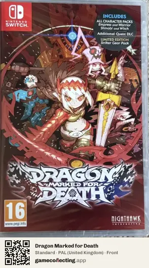 Dragon Marked for Death Nintendo Switch, United Kingdom box front