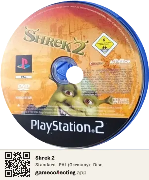 Shrek 2 PlayStation 2, PAL disc