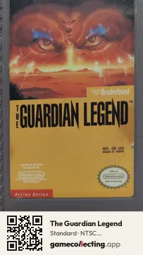 The Guardian Legend Nintendo Entertainment System, NTSC cartridge label