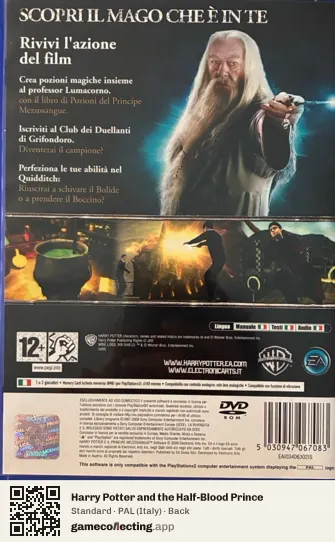 Harry Potter and the Half-Blood Prince PlayStation 2, Italy box back