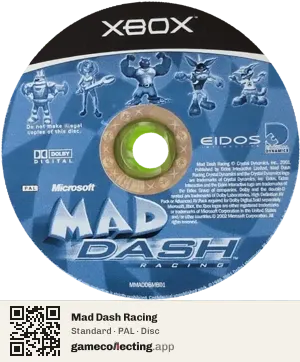 Mad Dash Racing Xbox, PAL disc