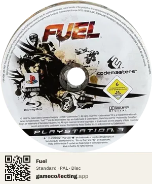 Fuel PlayStation 3, PAL disc