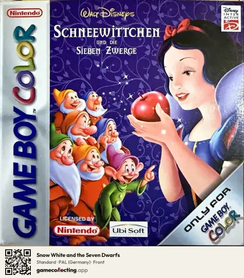 Snow White and the Seven Dwarfs Game Boy Color, Germany box front
