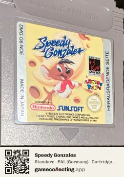 Speedy Gonzales Game Boy, PAL cartridge label
