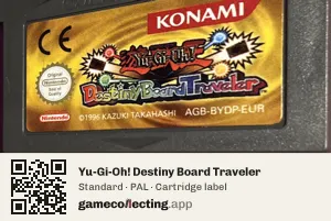 Yu-Gi-Oh! Destiny Board Traveler Game Boy Advance, PAL cartridge label