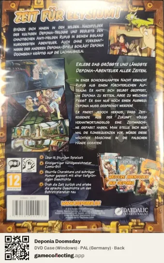 Deponia Doomsday Computer, Germany box back