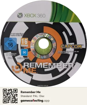 Remember Me Xbox 360, PAL disc