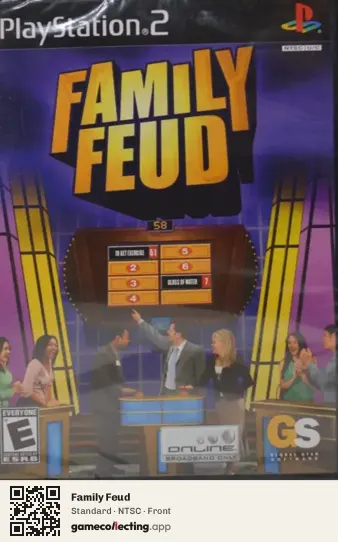 Family Feud PlayStation 2, NTSC box front