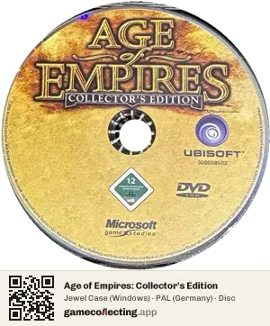 Age of Empires: Collector's Edition Computer, PAL disc