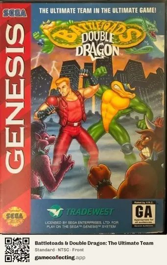 Battletoads & Double Dragon: The Ultimate Team Sega Mega Drive / Genesis, NTSC box front