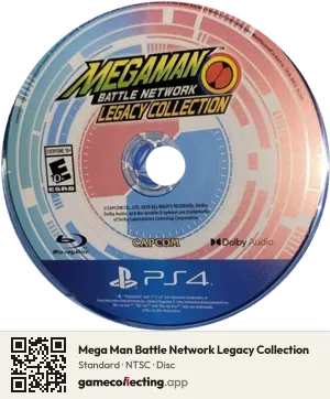 Mega Man Battle Network Legacy Collection PlayStation 4, NTSC disc