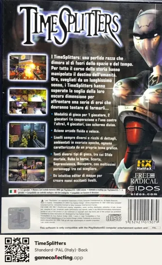 TimeSplitters PlayStation 2, Italy box back