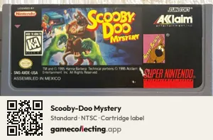 Scooby-Doo Mystery Super Nintendo Entertainment System, NTSC cartridge label