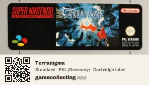 Terranigma Super Nintendo Entertainment System, PAL cartridge label