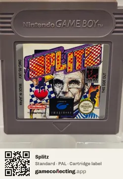Splitz Game Boy, PAL cartridge label