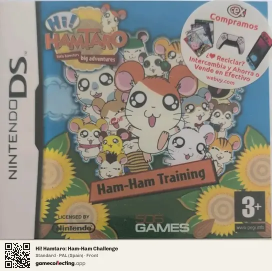 Hi! Hamtaro: Ham-Ham Challenge Nintendo DS, Spain box front