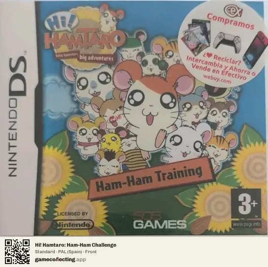 Hi! Hamtaro: Ham-Ham Challenge Nintendo DS, Spain box front