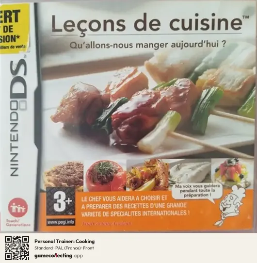 Personal Trainer: Cooking Nintendo DS, France box front