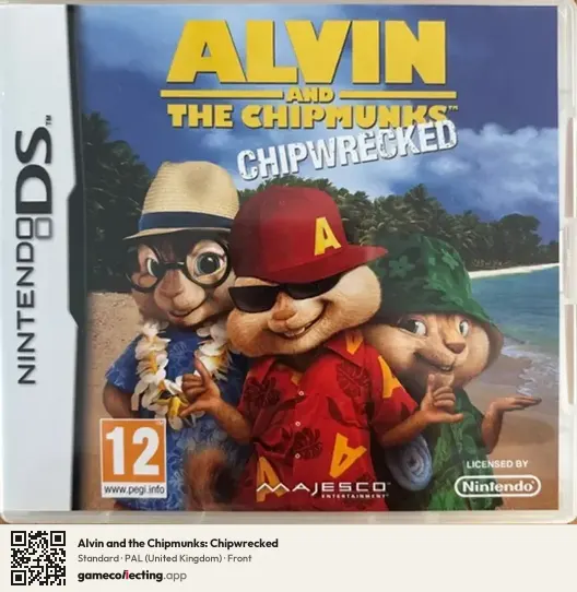 Alvin and the Chipmunks: Chipwrecked Nintendo DS, United Kingdom box front