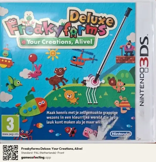 Freakyforms Deluxe: Your Creations, Alive! Nintendo 3DS, Netherlands box front
