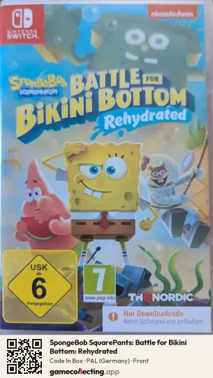 SpongeBob SquarePants: Battle for Bikini Bottom: Rehydrated Nintendo Switch, Germany box front
