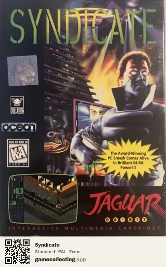 Syndicate Atari Jaguar, PAL box front