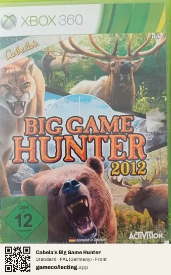 Cabela's Big Game Hunter Xbox 360, Germany box front