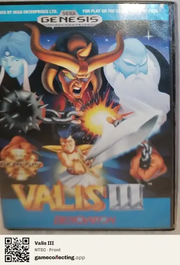 Valis III Sega Mega Drive / Genesis, NTSC box front
