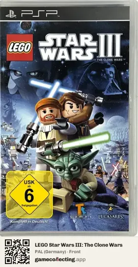 LEGO Star Wars III: The Clone Wars PlayStation Portable, Germany box front