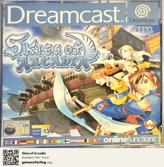 Skies of Arcadia Sega Dreamcast, PAL box front