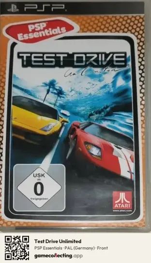 Test Drive Unlimited PlayStation Portable, Germany box front