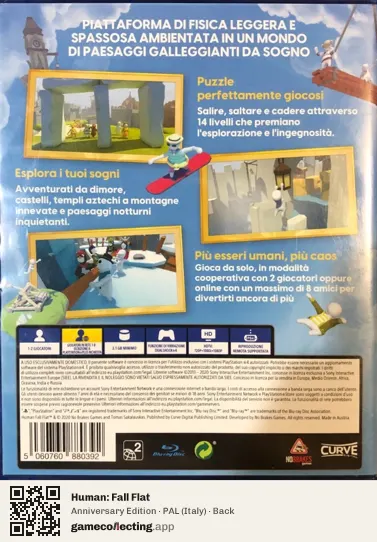 Human: Fall Flat PlayStation 4, Italy box back