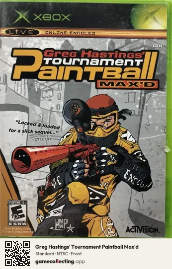 Greg Hastings' Tournament Paintball Max'd Xbox, NTSC box front