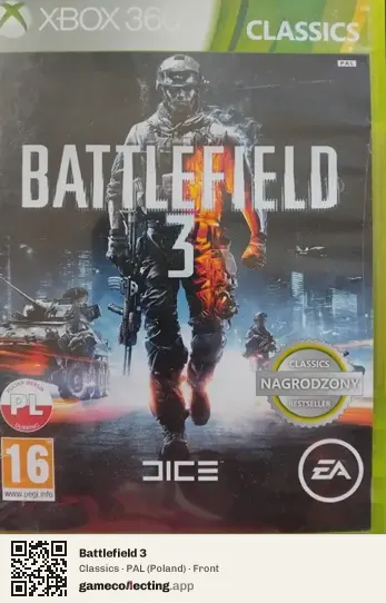 Battlefield 3 Xbox 360, Poland box front