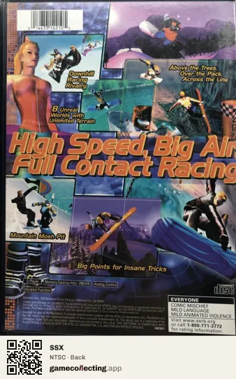 SSX PlayStation 2, NTSC box back
