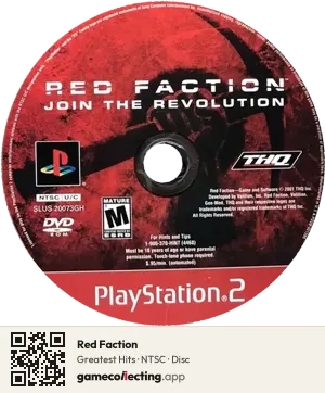 Red Faction PlayStation 2, NTSC disc