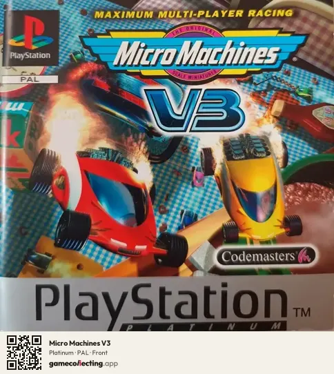 Micro Machines V3 PlayStation, PAL box front