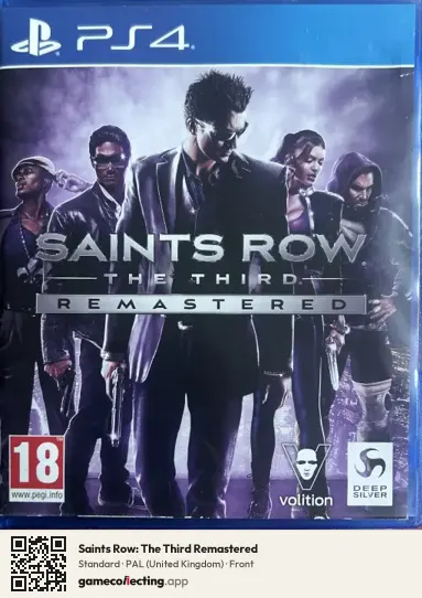 Saints Row: The Third Remastered PlayStation 4, United Kingdom box front