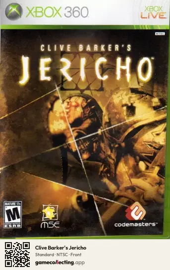 Clive Barker's Jericho Xbox 360, NTSC box front
