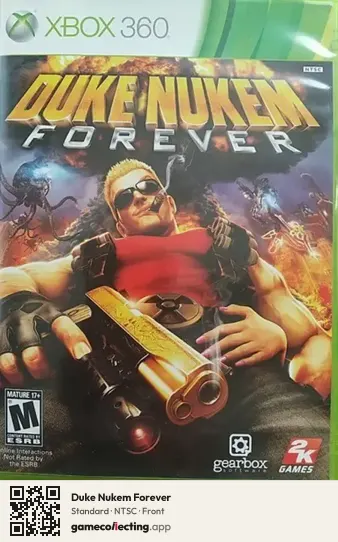 Duke Nukem Forever Xbox 360, NTSC box front