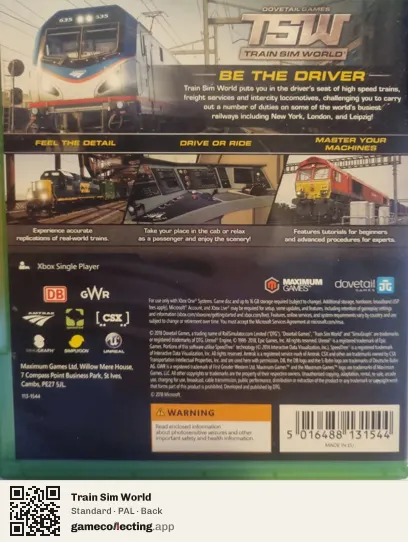 Train Sim World Xbox One, PAL box back