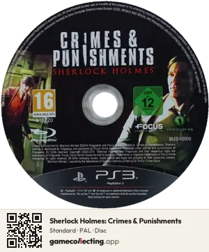 Sherlock Holmes: Crimes & Punishments PlayStation 3, PAL disc